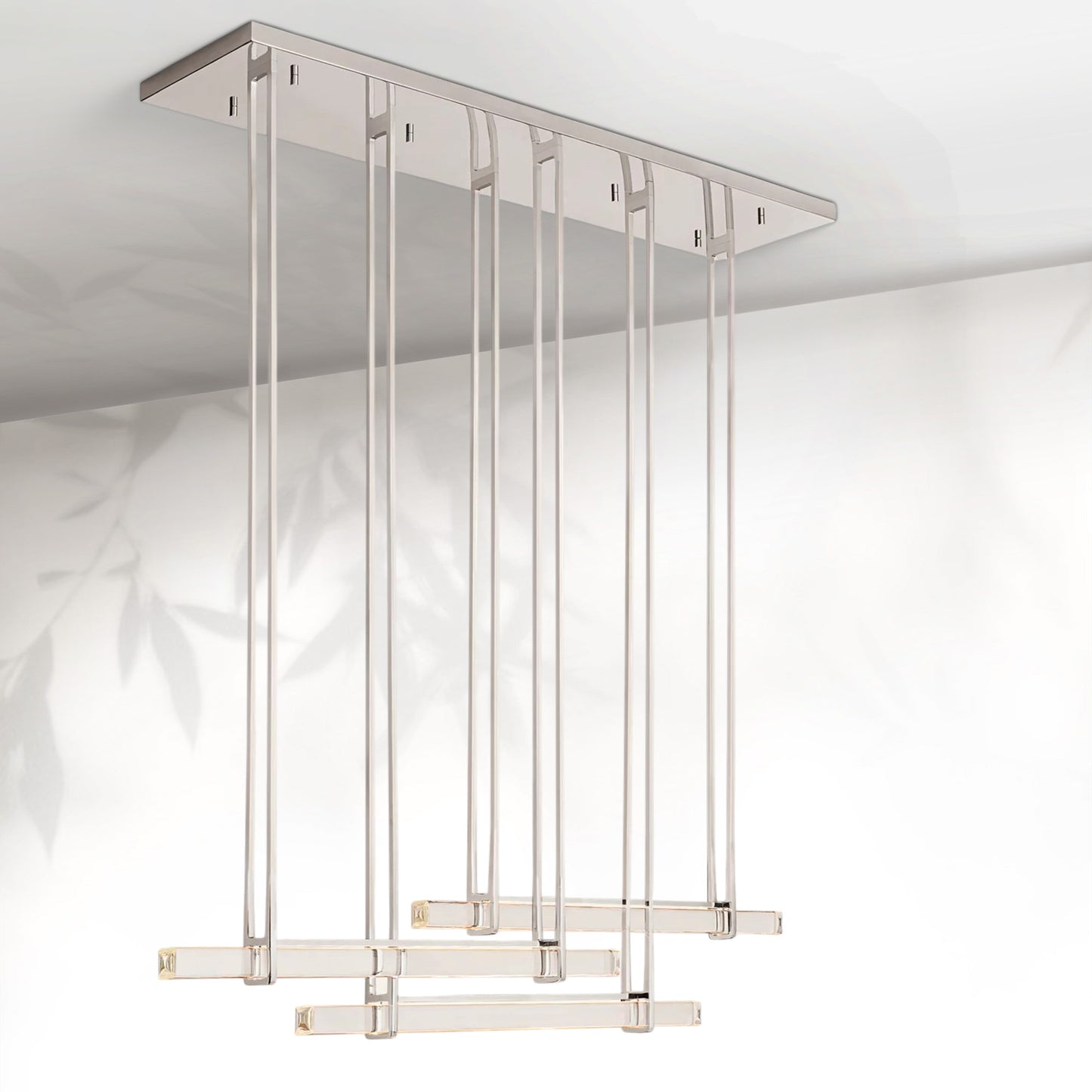 Aedubon Crystal Triple Bar Linear Chandelier