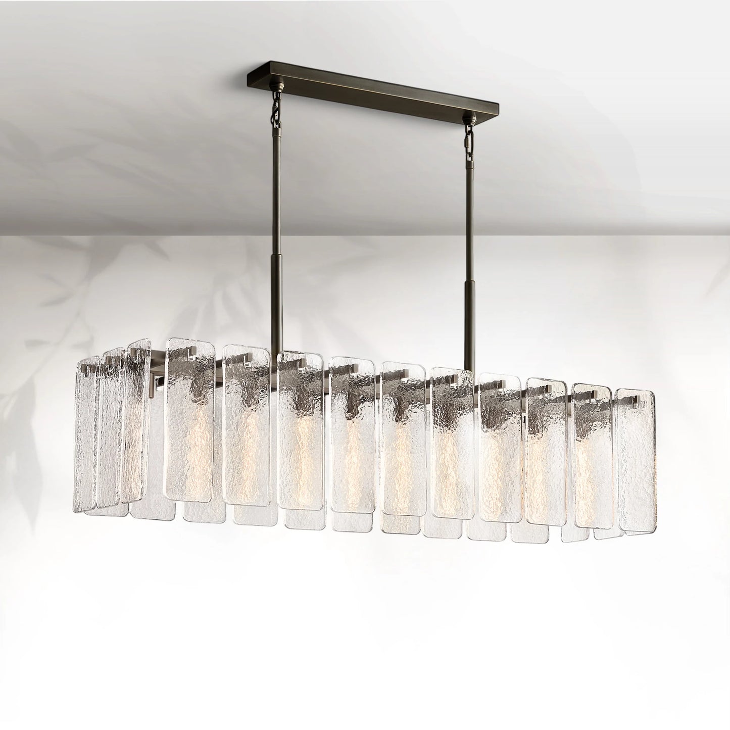 Calamete Glass Rectangular Chandelier