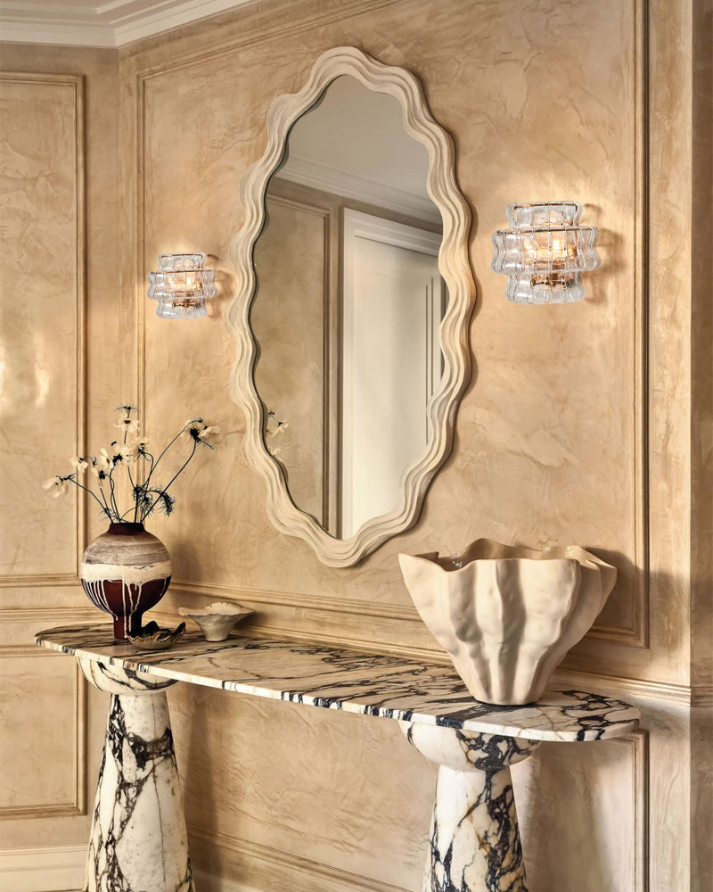 Ghiaccio Modern Glass Bedroom Wall Sconces