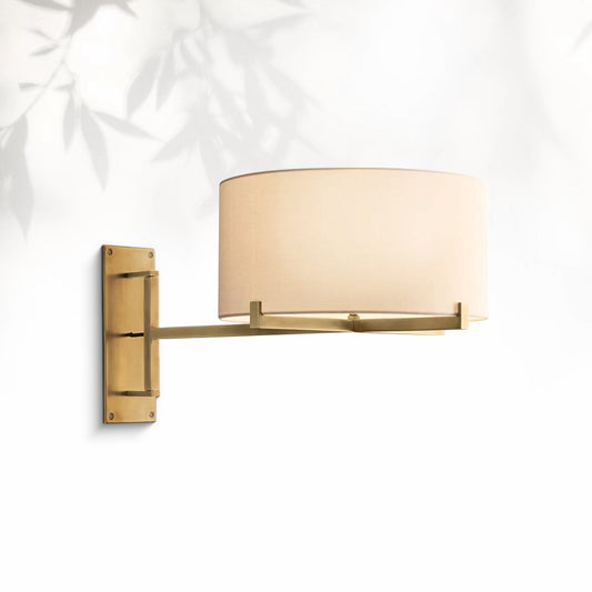 Paricia Drum Shade Swing-Arm Sconce