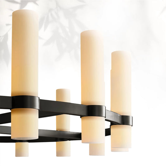 Lavelle Round Milk Glass Chandelier