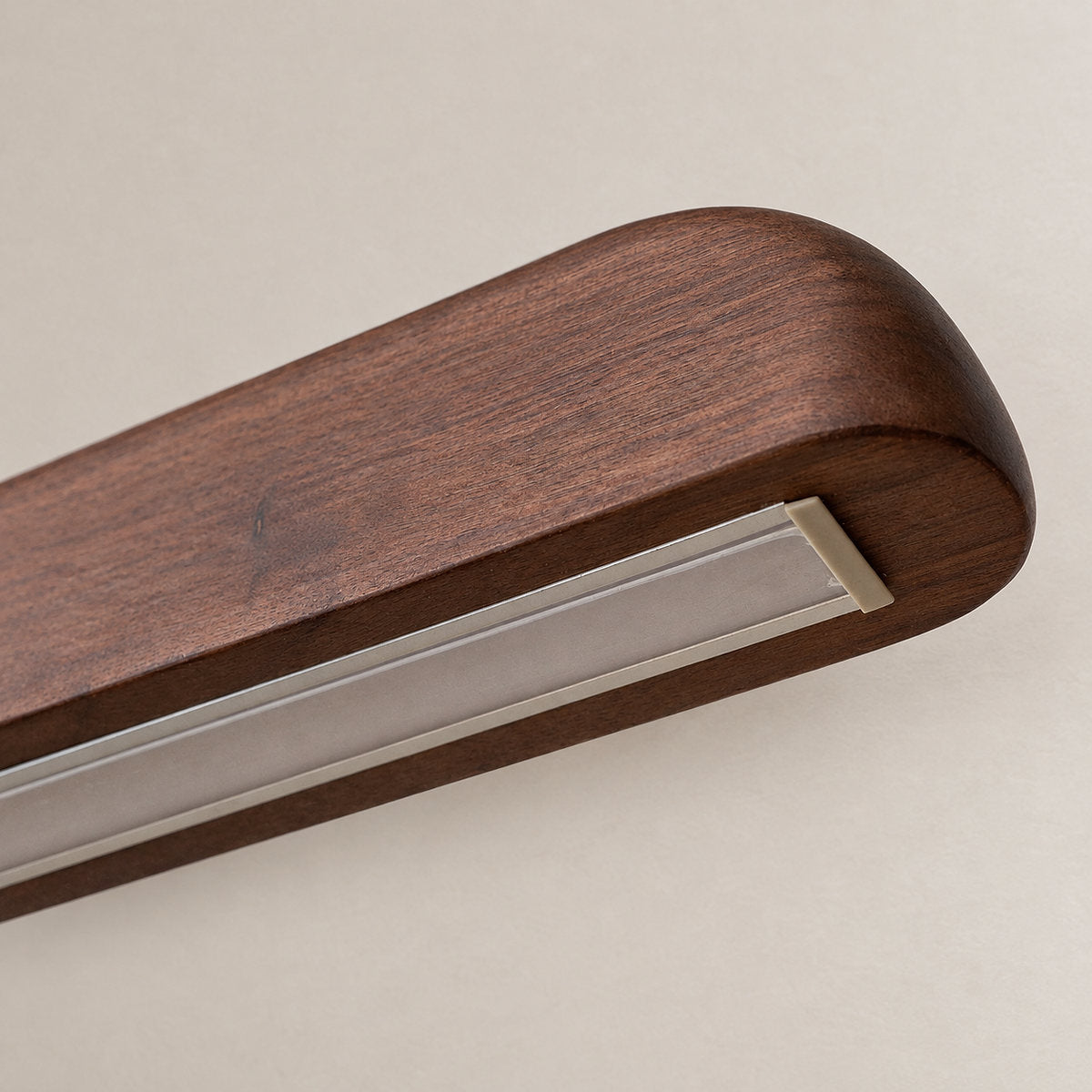 Walnut Wood Linear LED Pendant Light