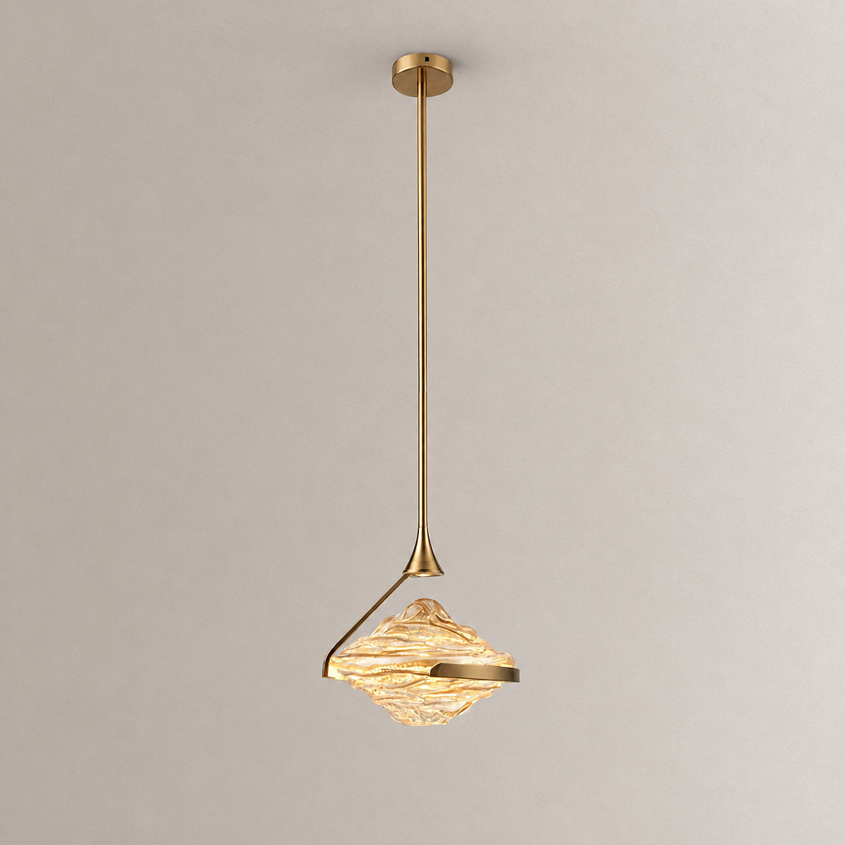 Tricolordeer Geometric Faceted Crystal Pendant Lamp