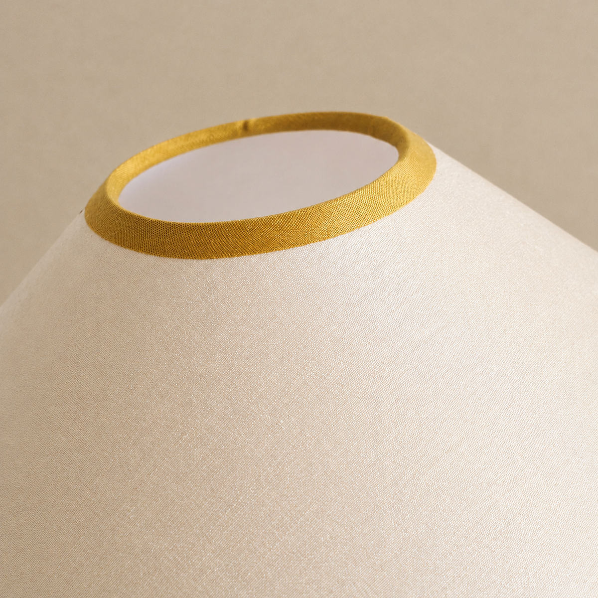 Tricolordeer Walnut Wood and Fabric Table Lamp