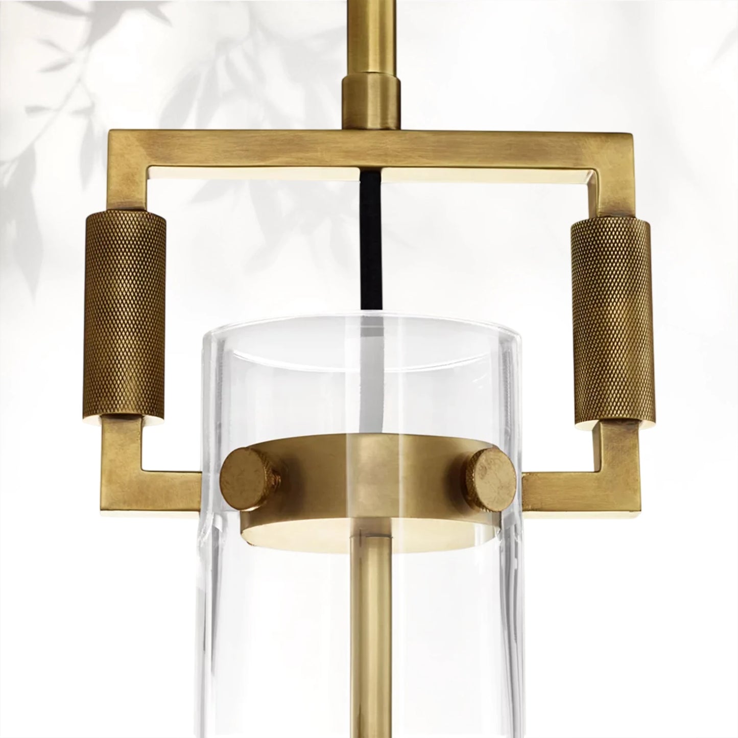 Machine Glass Cylinder Pendant 12" 22"