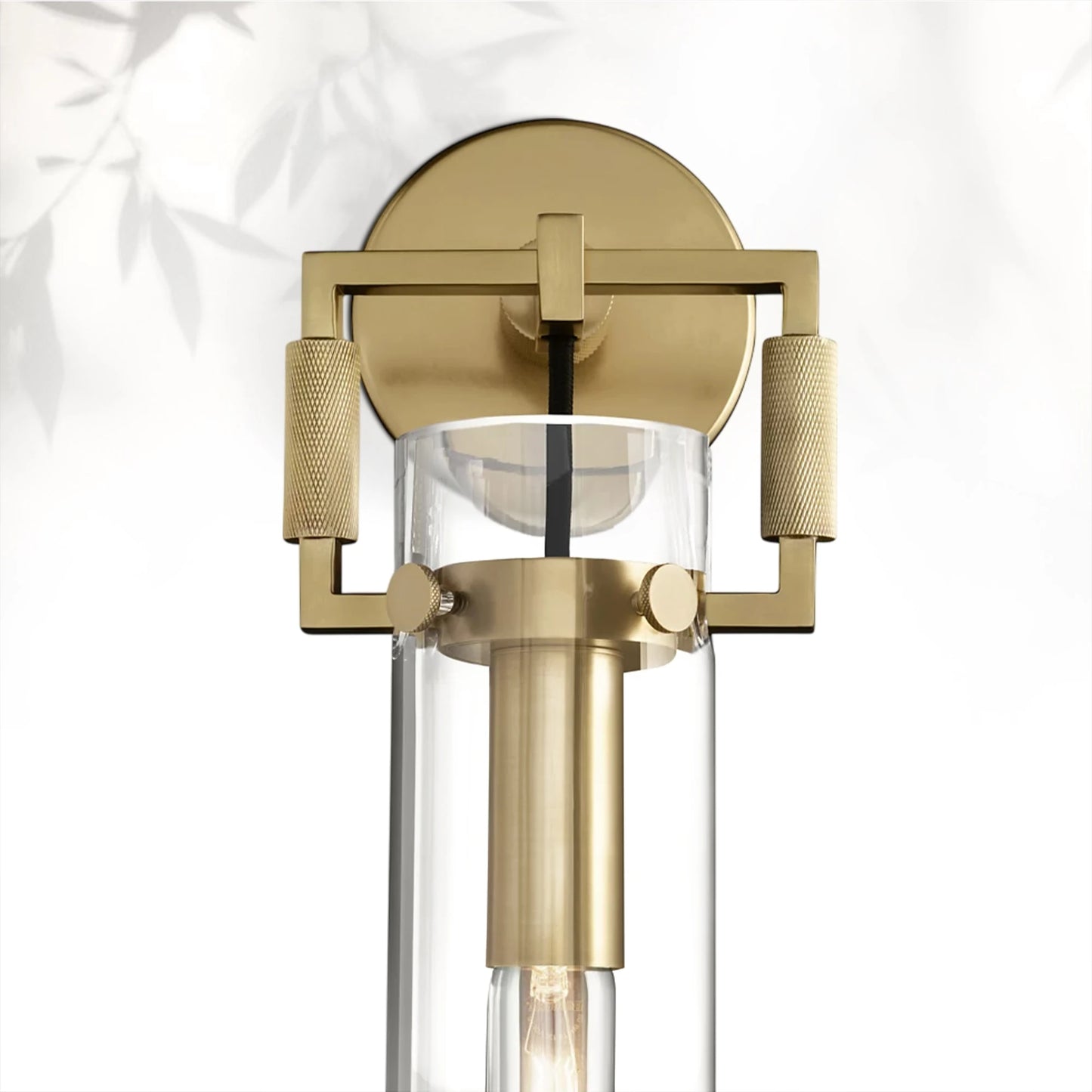 Machine Glass Cylinder Wall Sconce