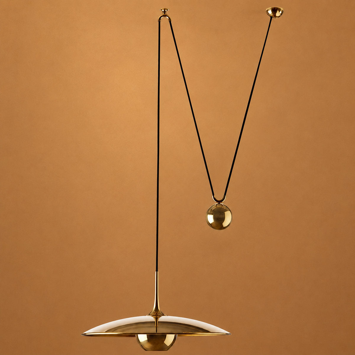 Adjustable Metal Counterweight Pendant Light for Dining Room & Living Room