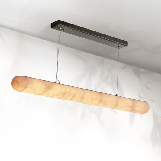 Rivaga Lisse Alabaster Linear Chandelier 60" 80"