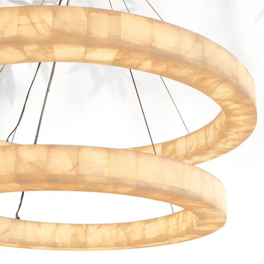 Rivaga 2-Tier Round Calcite Chandelier