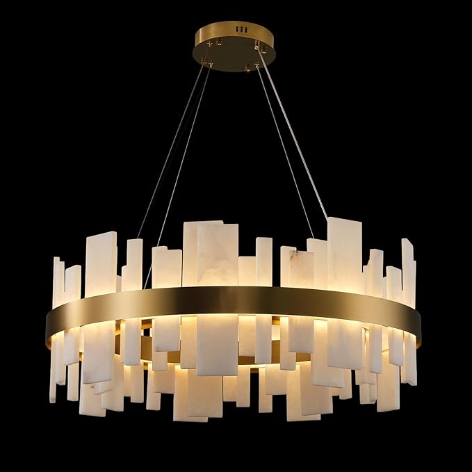 Alabaster Round Chandelier