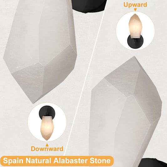 Black Alabaster Wall Sconce