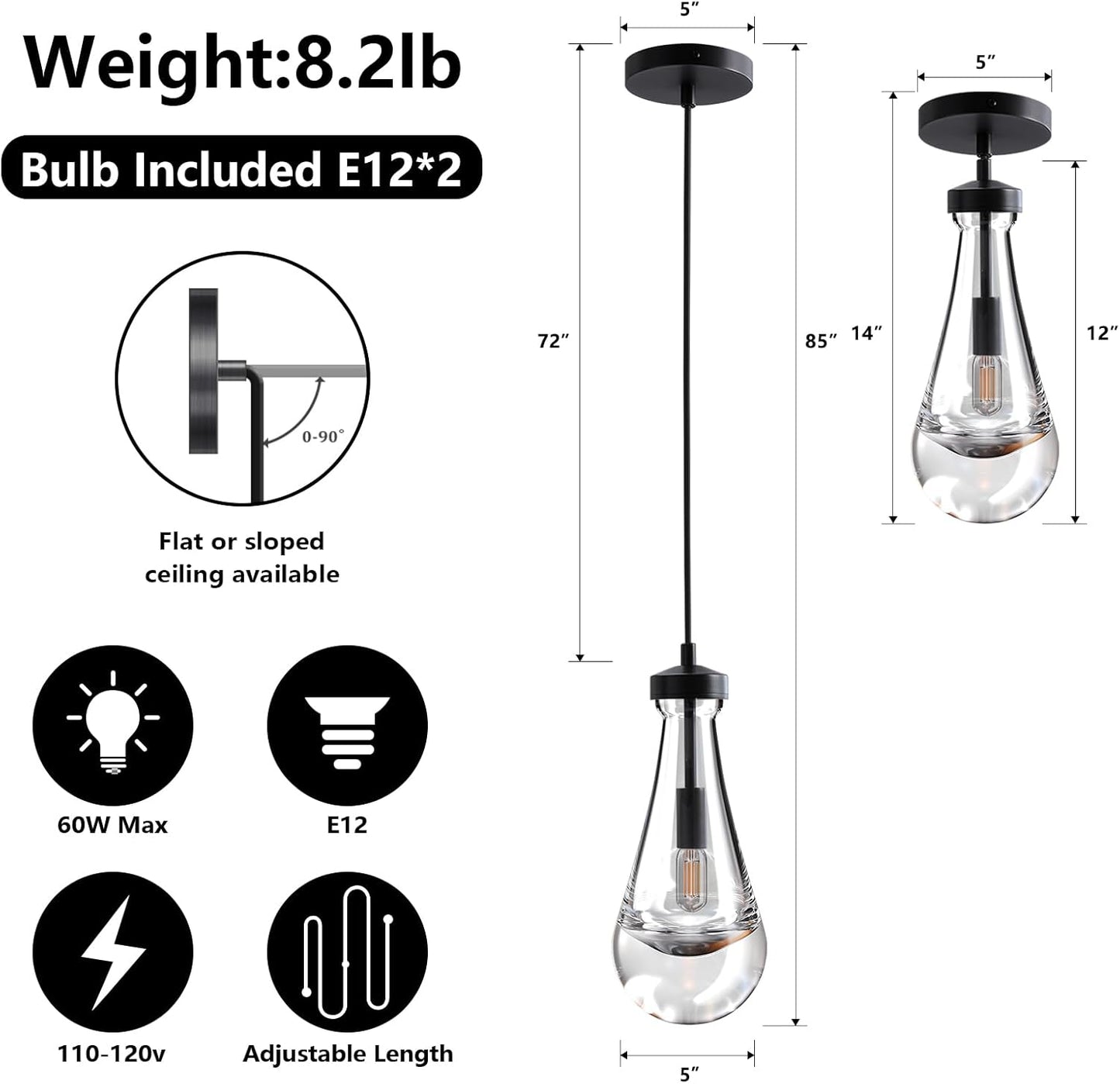 Modern Raindrop Pendant Light