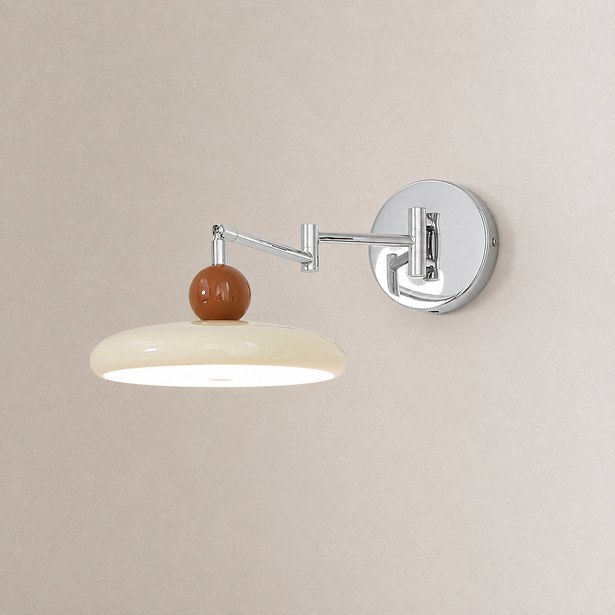 Lola Swing Arm Wall Lamp, 7.9-Inch x H 4.7-Inch, Green, Warm Light for Bedroom & Living Room