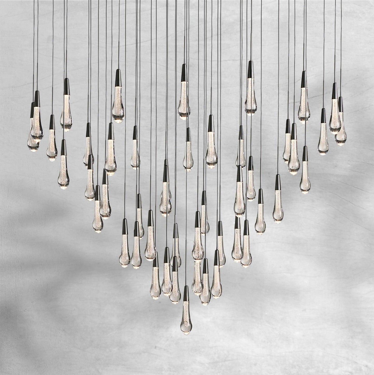Soltaire Raindrop Round Chandelier 58"W