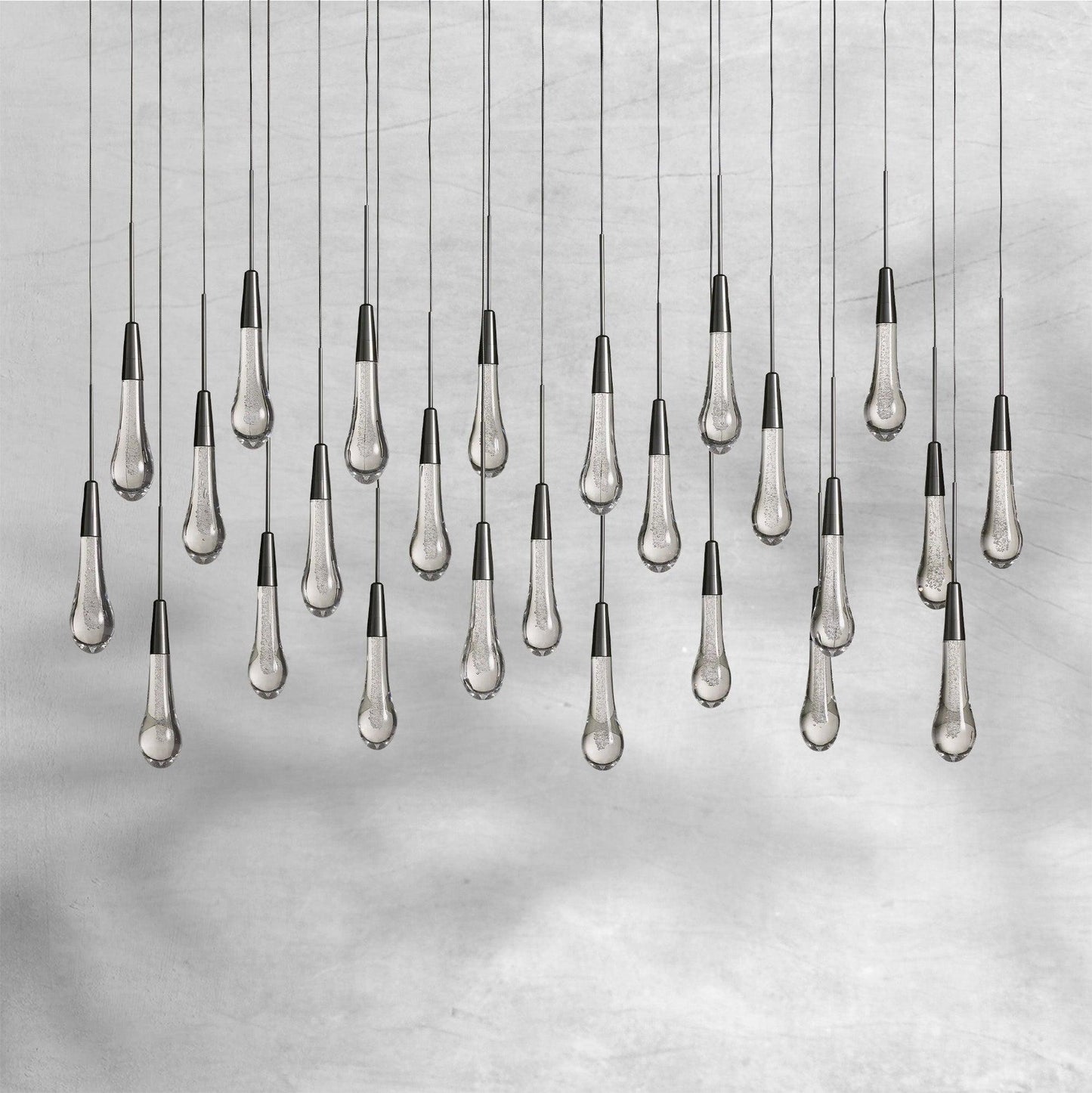 Raindrop Soltaire Linear Chandelier