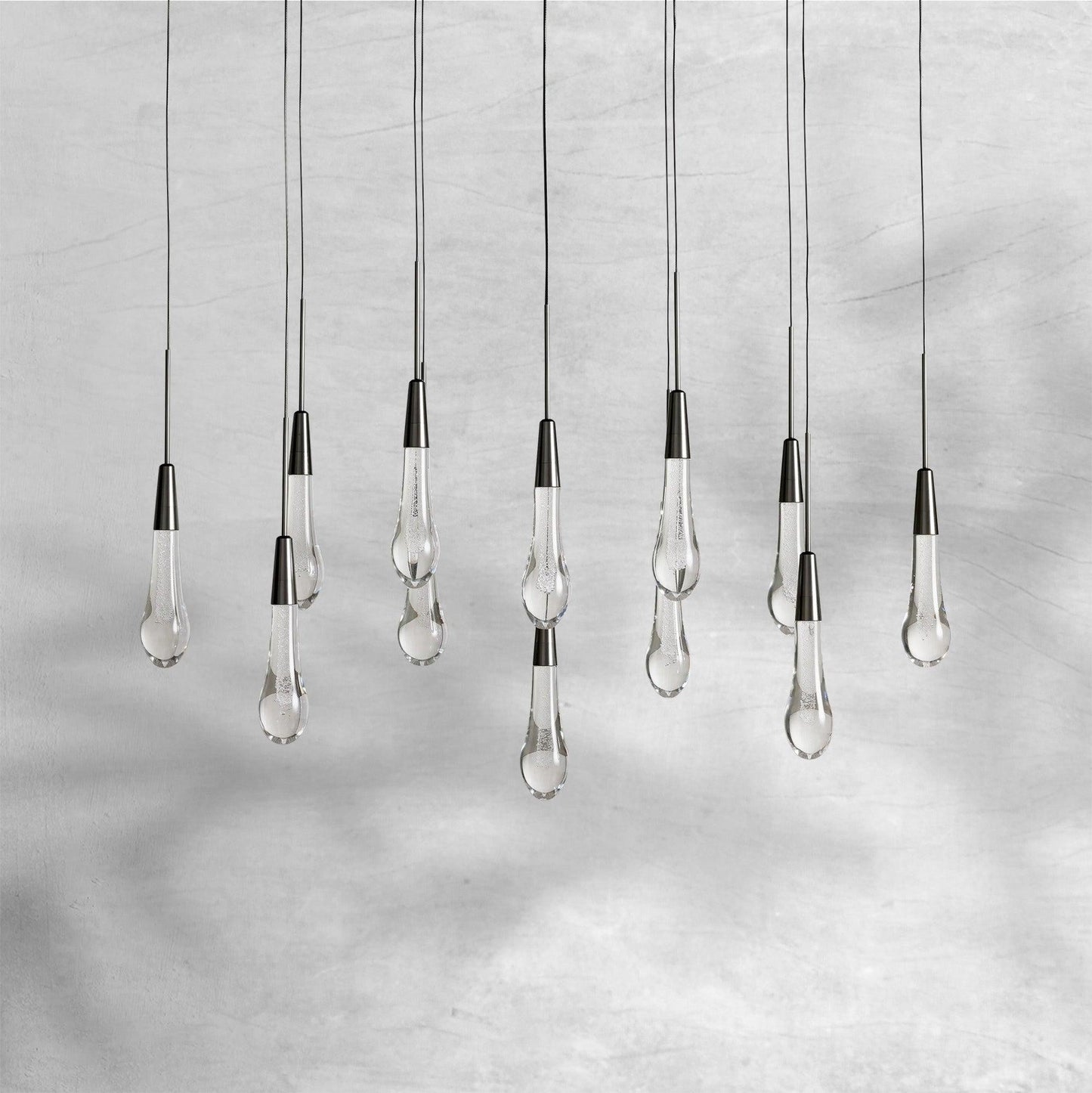 Raindrop Soltaire Linear Chandelier
