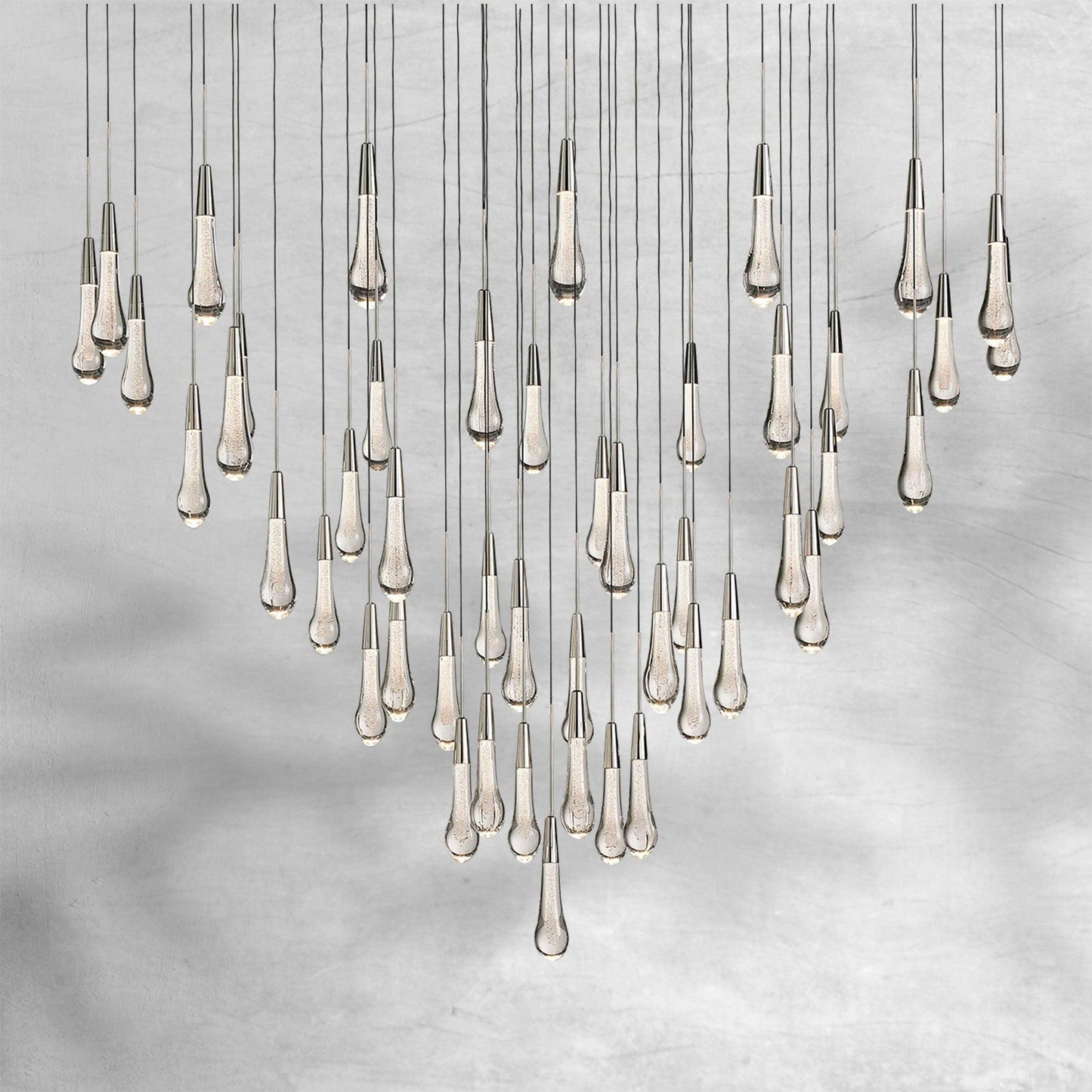 Soltaire Raindrop Round Chandelier 58"W