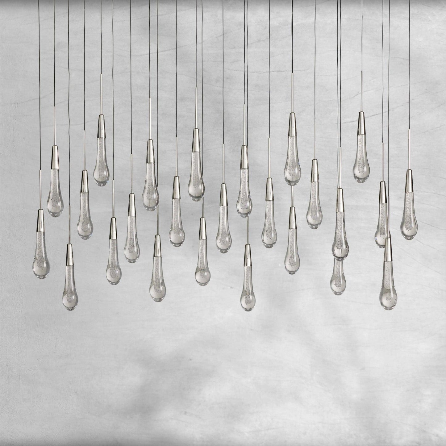 Raindrop Soltaire Linear Chandelier