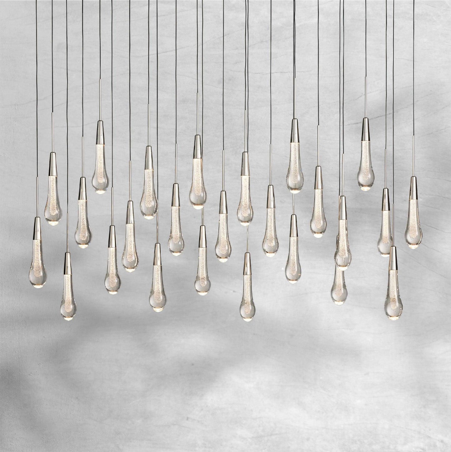Raindrop Soltaire Linear Chandelier