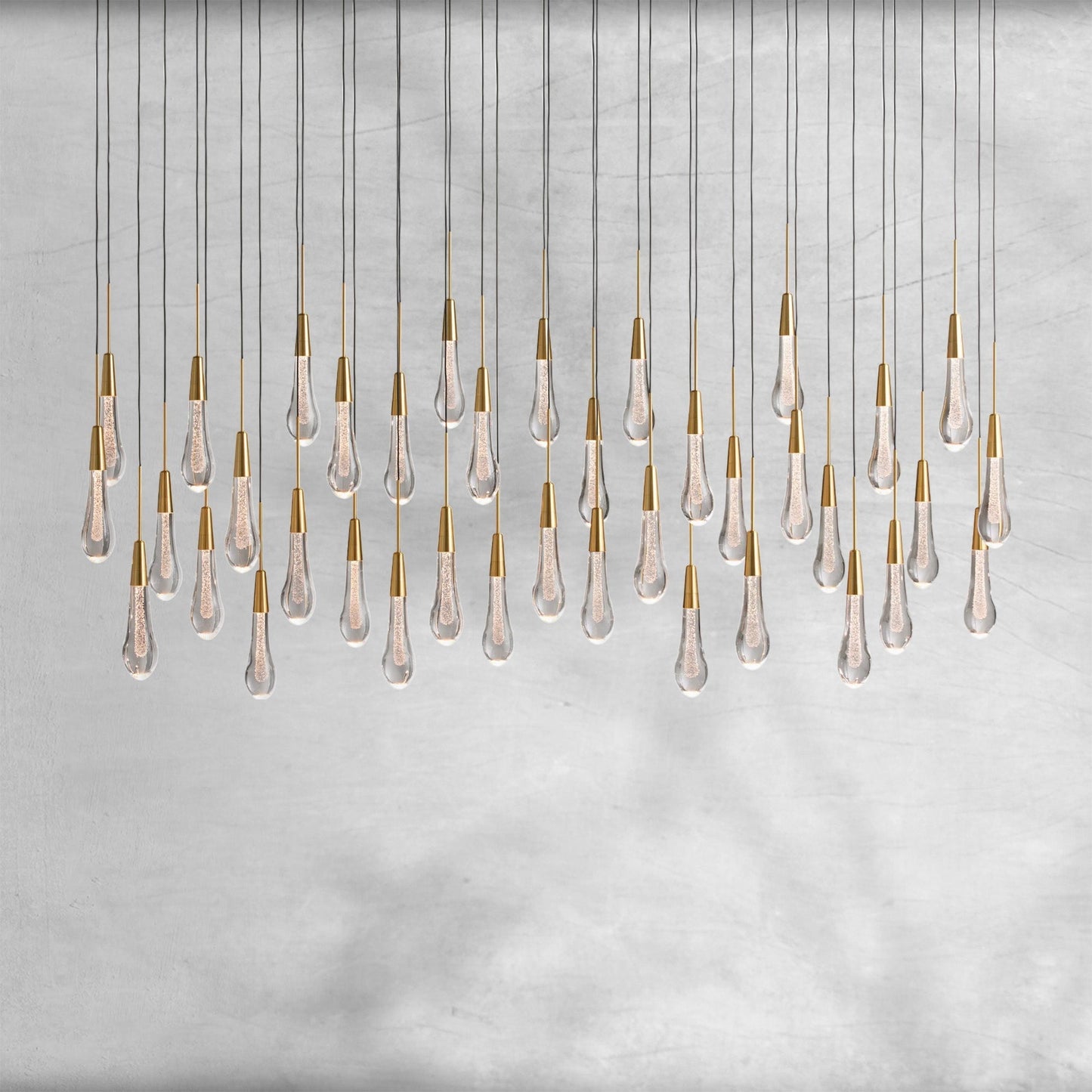 Raindrop Soltaire Linear Chandelier