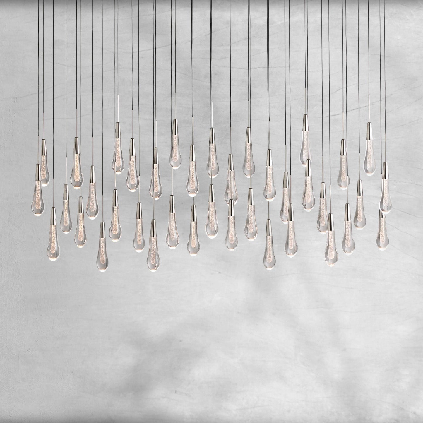 Raindrop Soltaire Linear Chandelier