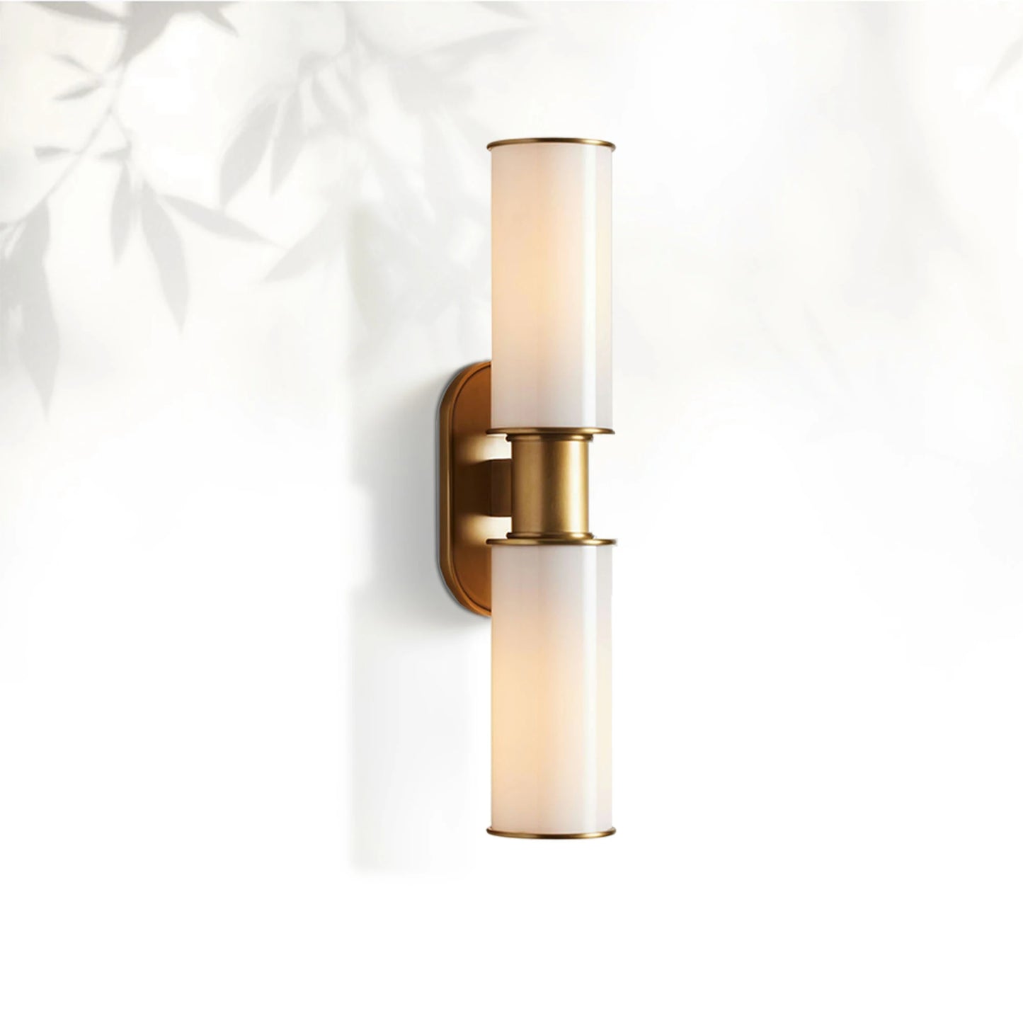 Horlin Modern Milk Glass 2-Light Wall Sconce