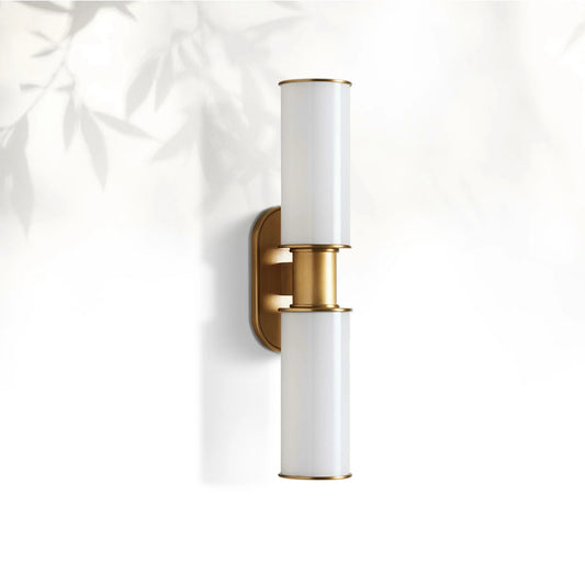 Horlin Modern Milk Glass 2-Light Wall Sconce