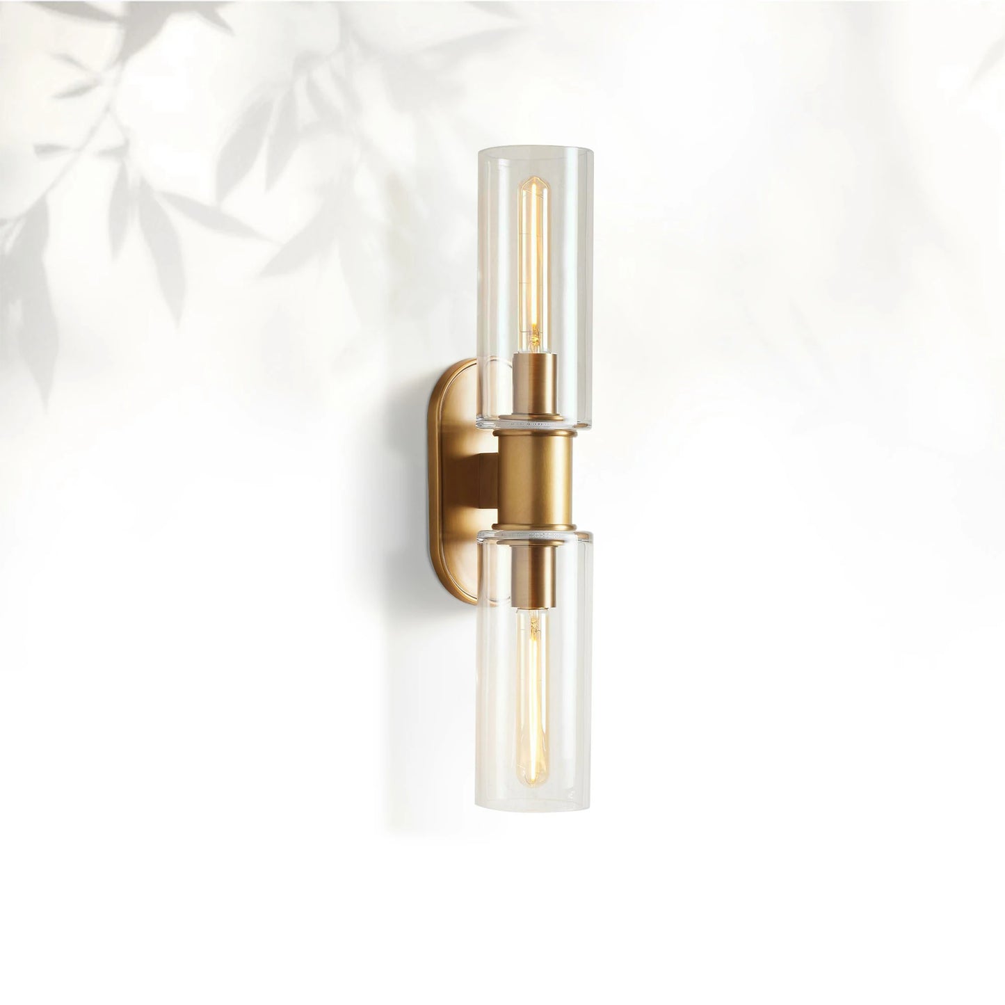 Horlin Clear Glass 2-Light Wall Sconce