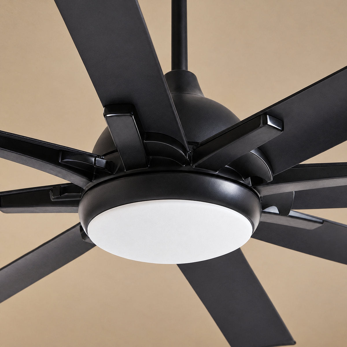 Tricolordeer Contemporary Metal Eight-Blade LED Disc Ceiling Fan