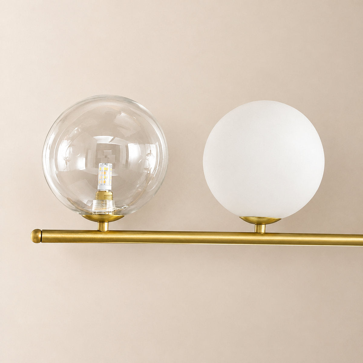 Tricolordeer Gold Metal and Glass Chandelier
