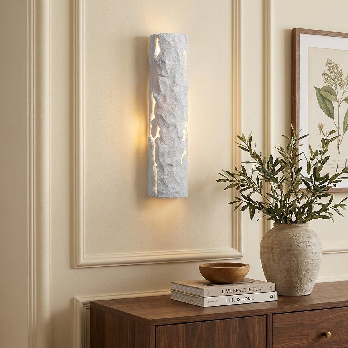Broken Bark Wall Lamp, 4.7-Inch x H 15-Inch, Warm White for Living Room