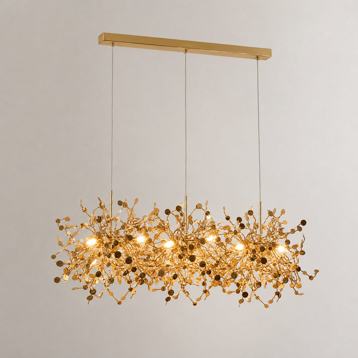 Tricolordeer Polished Disc Stainless Steel Pendant Lamp