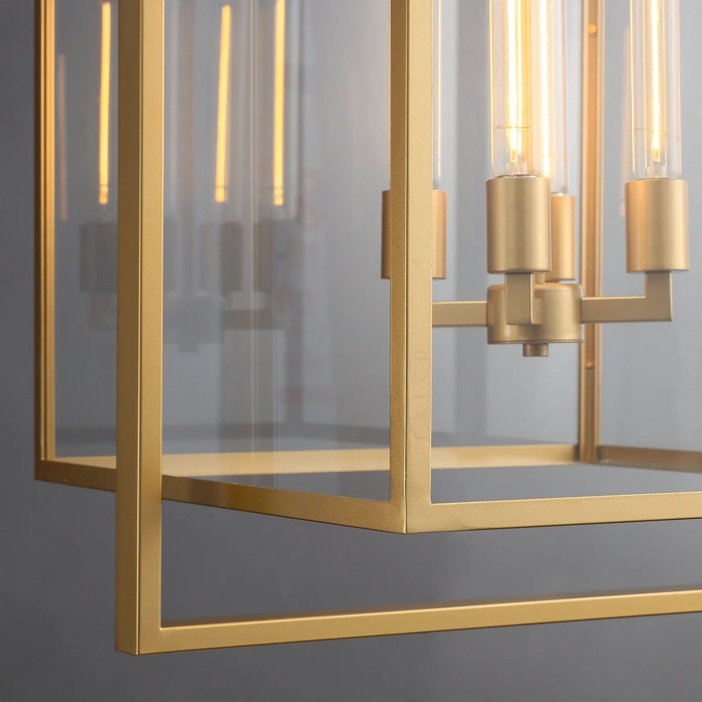 Bickman Glass Lantern Modern Pendant 26"34"