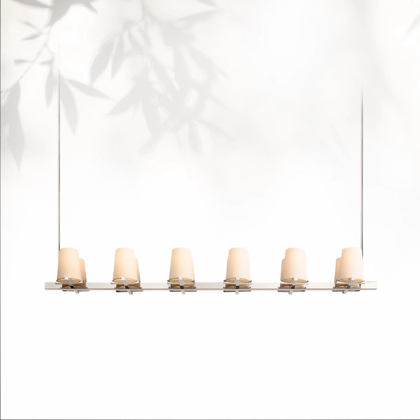 Paricia Fabric Shade Linear Chandelier 49" 60”