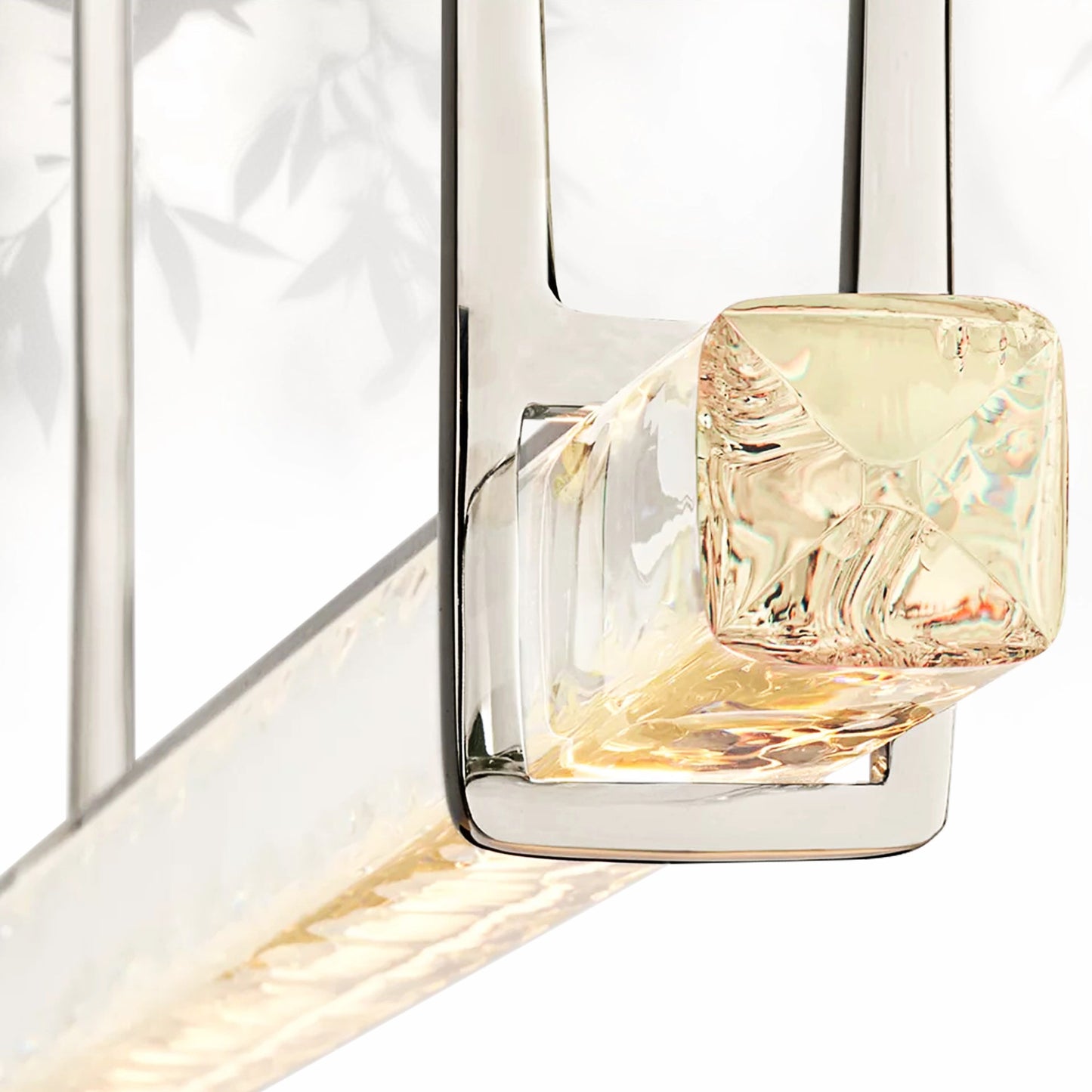 Aedubon Crystal Single Bar Linear Chandelier 60"