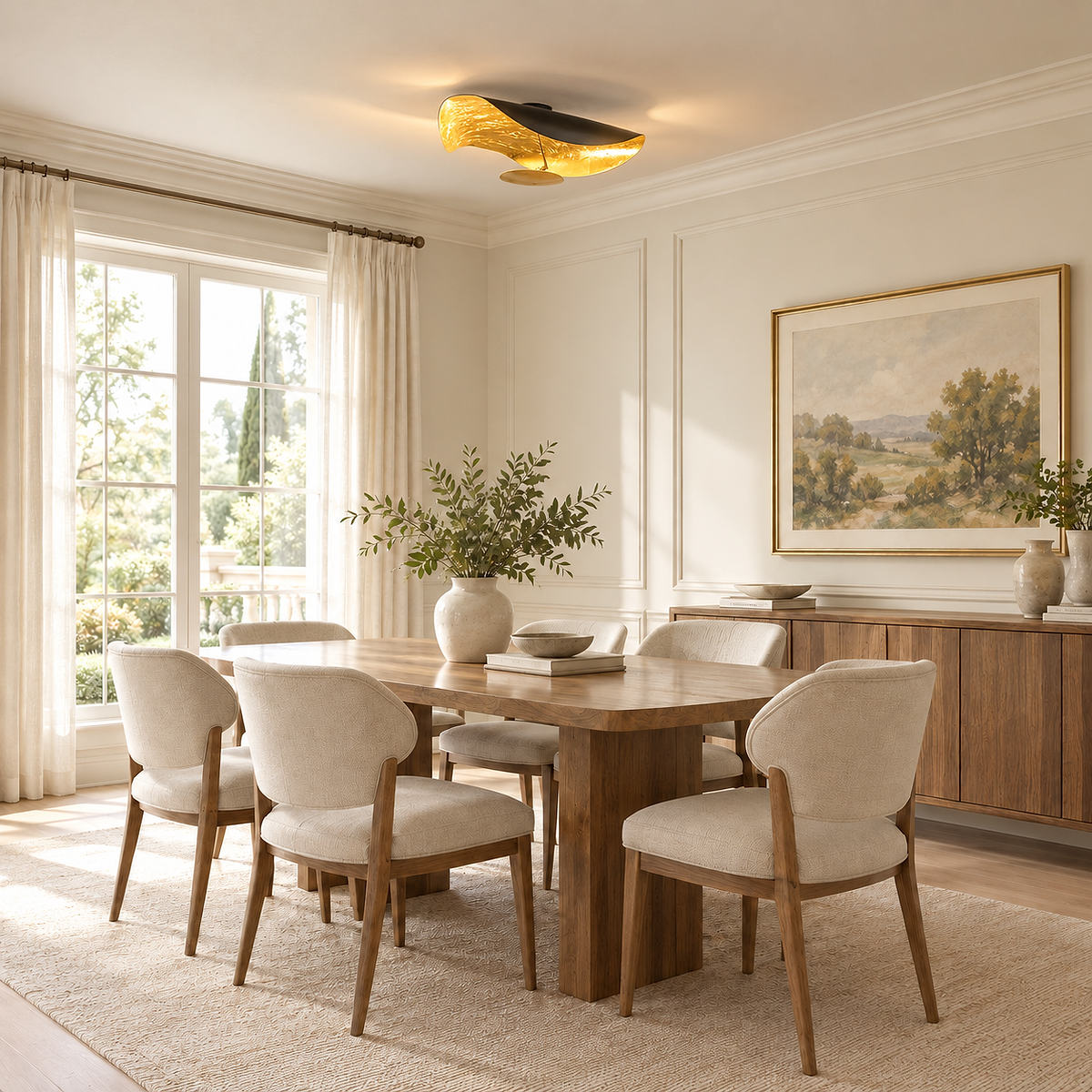 Tricolordeer Modern Round Disc Ceiling Light
