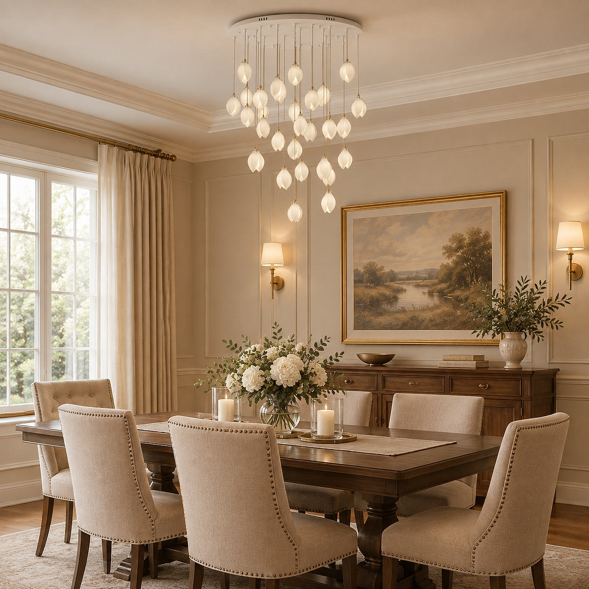 Petal Pendant Light with Versatile Configurations