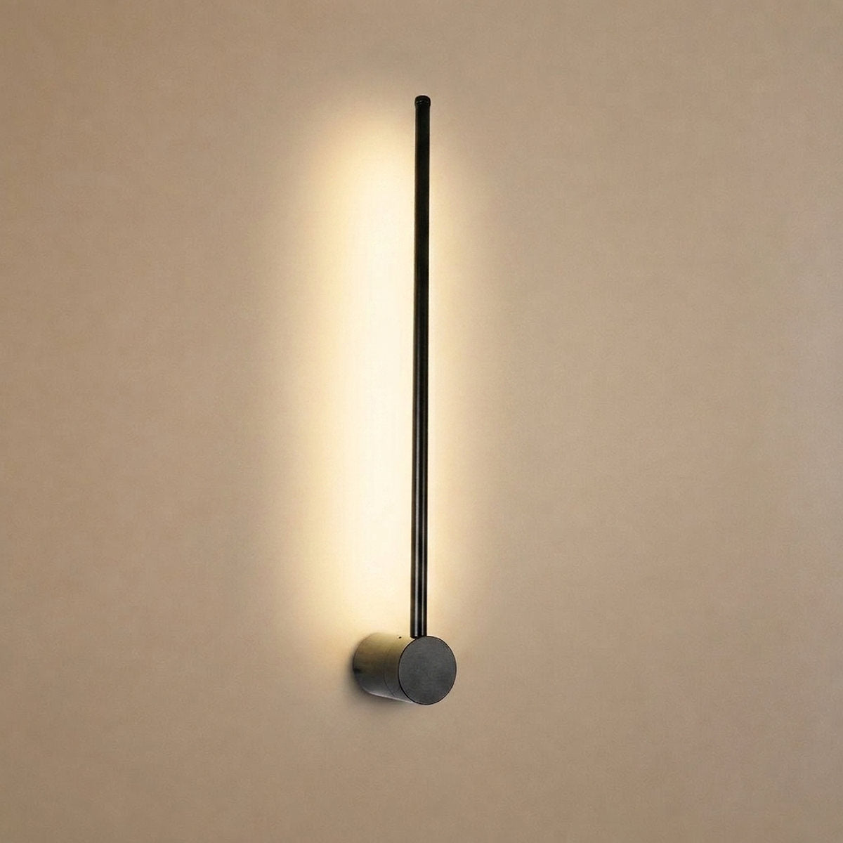 Linear LED Wall Lamp, 2.3-Inch x H 23.6~47.2-Inch, Black, Warm Light for Living Room & Dining Room