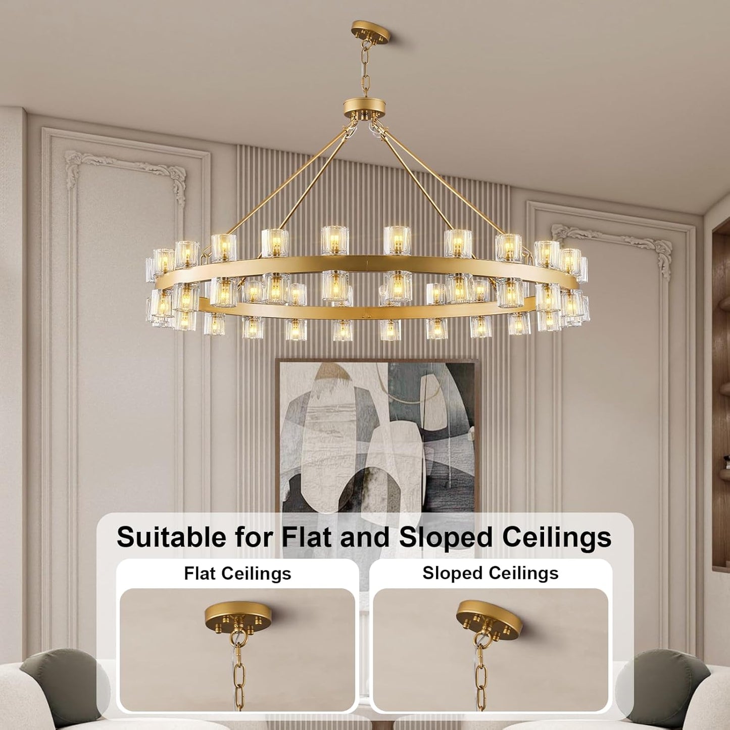 Chain-Style Regel Round Chandelier