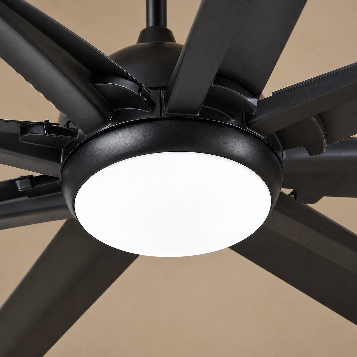 Tricolordeer Contemporary Metal Eight-Blade LED Disc Ceiling Fan