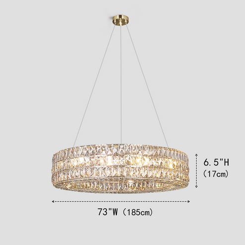 Aster Halo Crystal Ring Chandelier