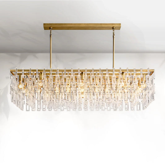 Marigan Crystal Rectangle Chandelier 60"