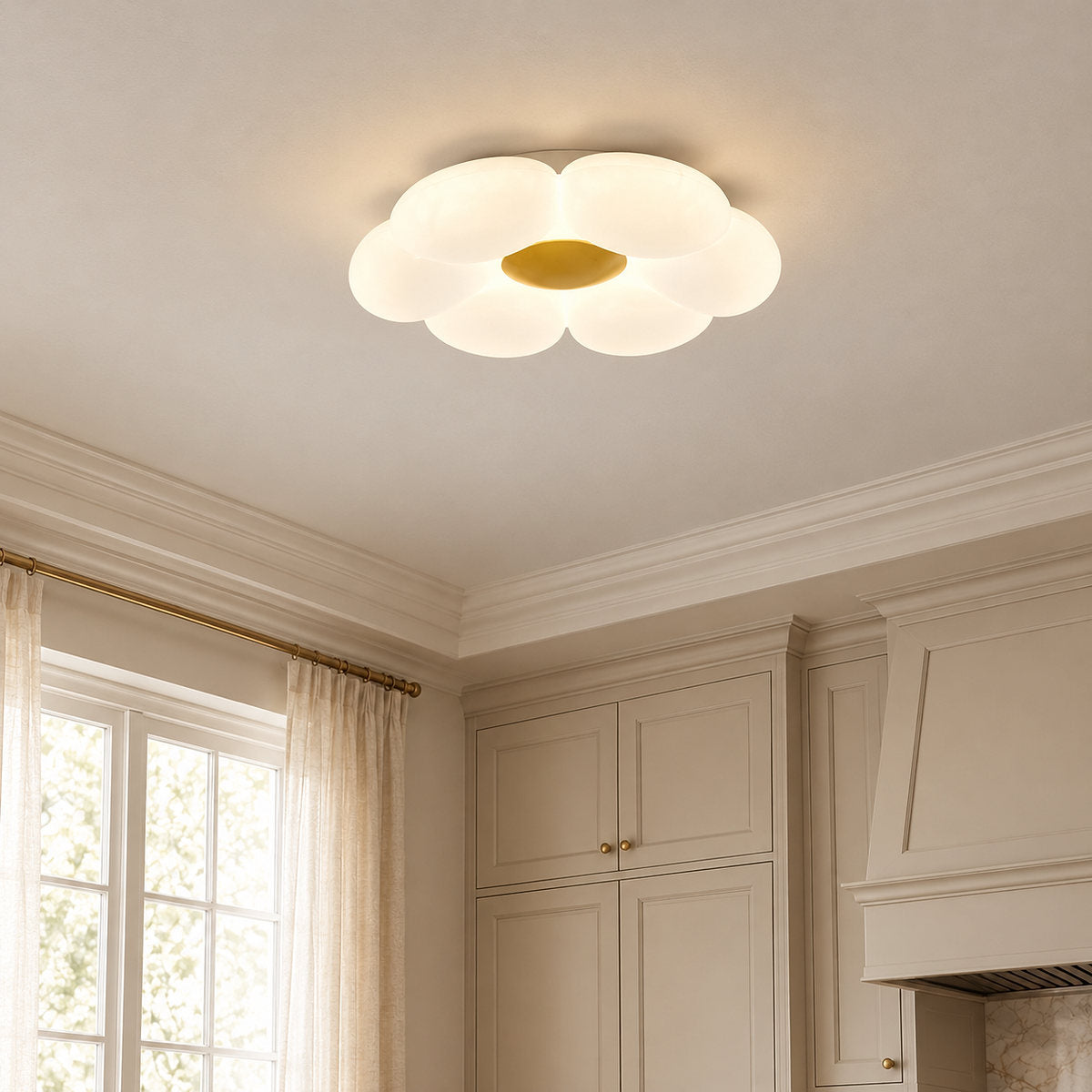 Tricolordeer Blooming Six-Petal LED Ceiling Lamp