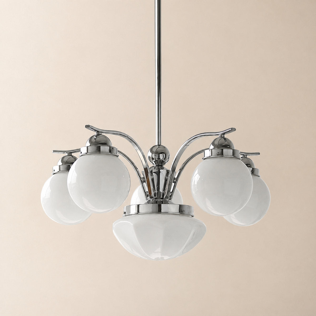 Tricolordeer Globe Glass Multi-Light Chandelier