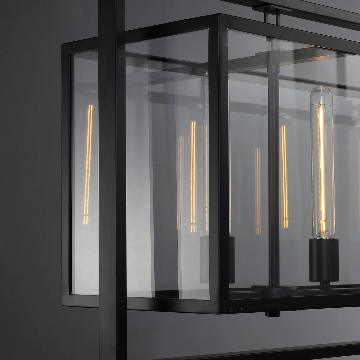 Bickman Glass Lantern Rectangular Chandelier
