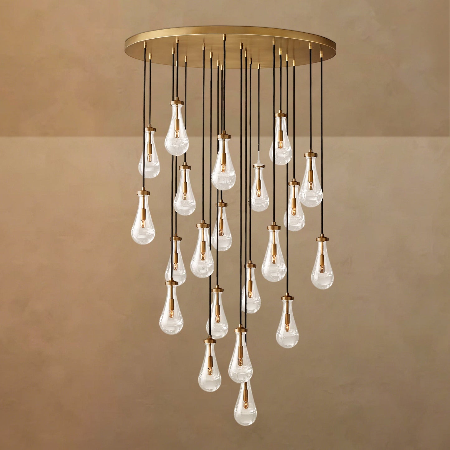 Soltaire Raindrop Round Chandelier 47"