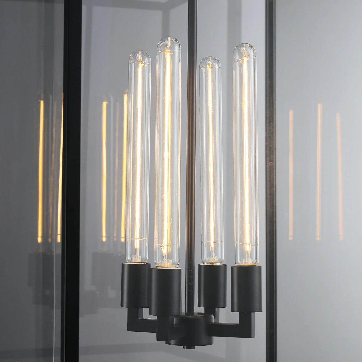 Bickman Glass Lantern Modern Pendant 26"34"