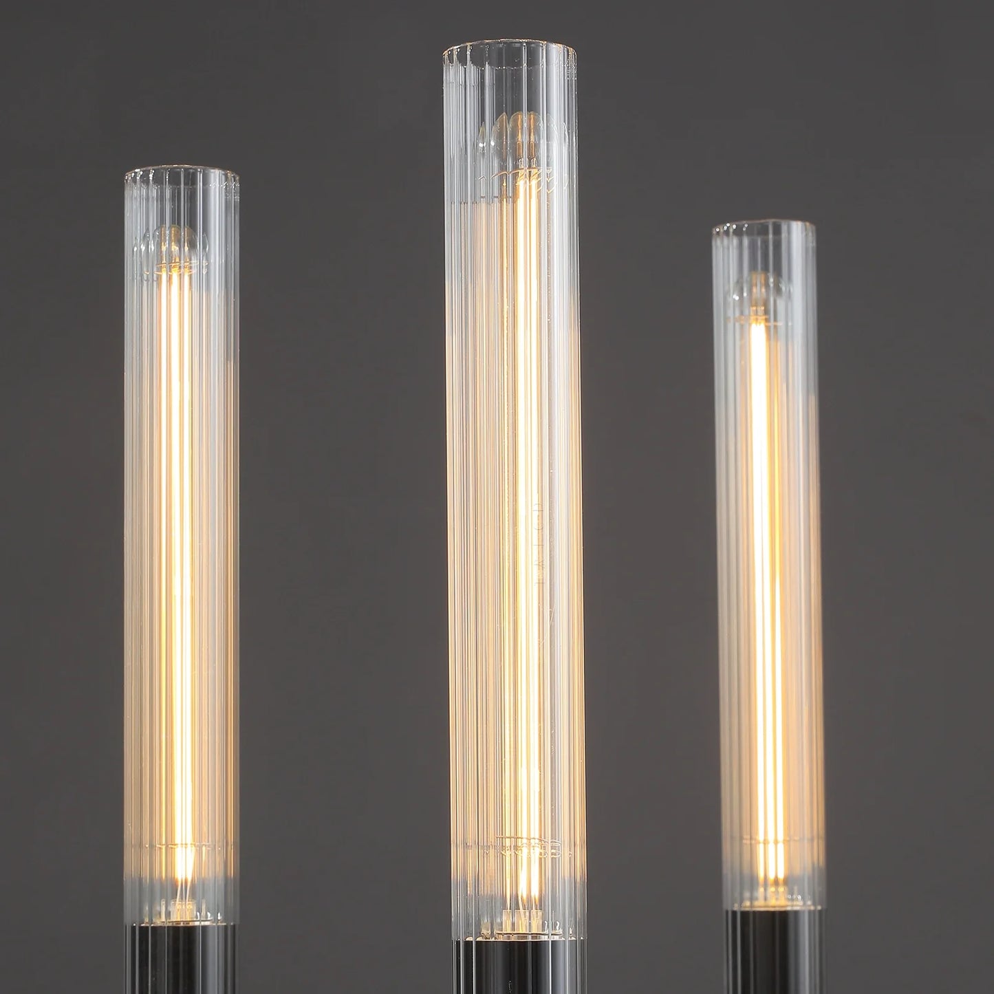 Cannel Glass Linear Chandelier 55"67"