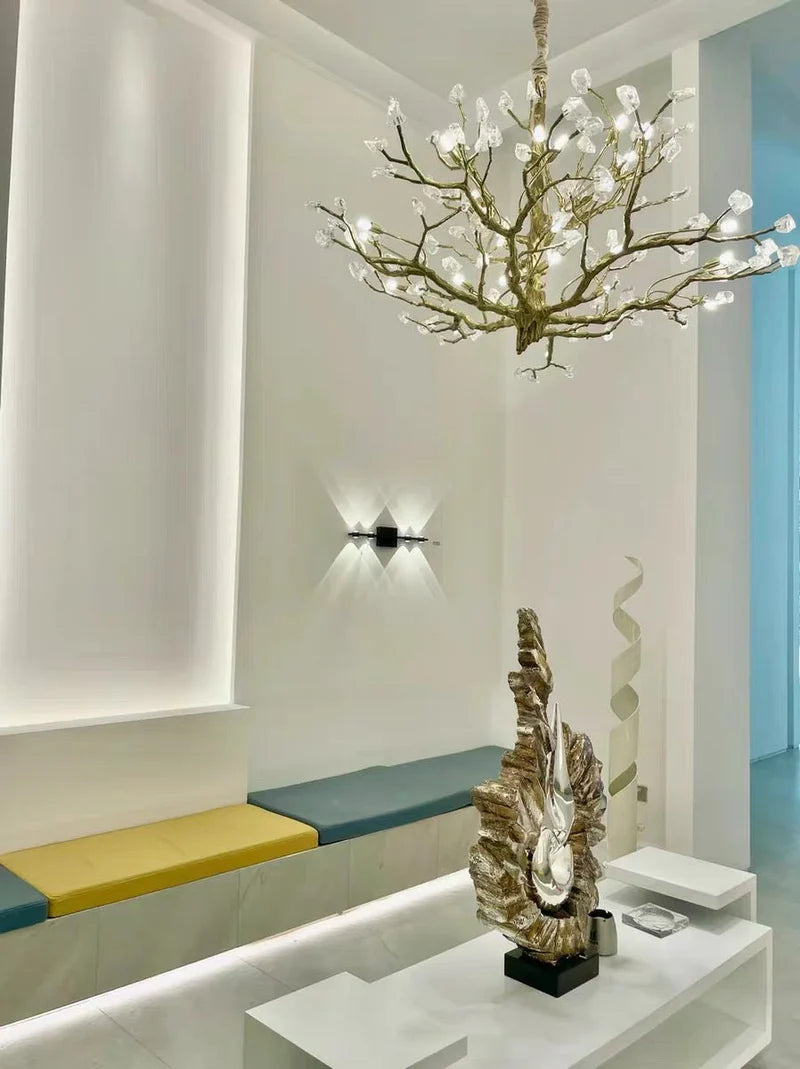 Gemstone Branch Chandelier with Artistic Design for Bedroom or Living Room
