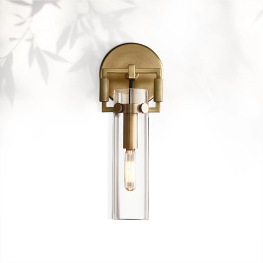 Machine Glass Cylinder Wall Sconce